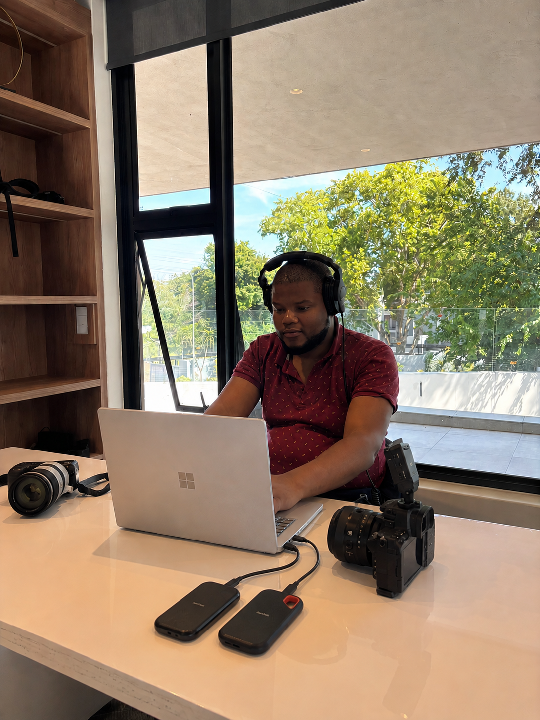 Post-production work at Malume Productions