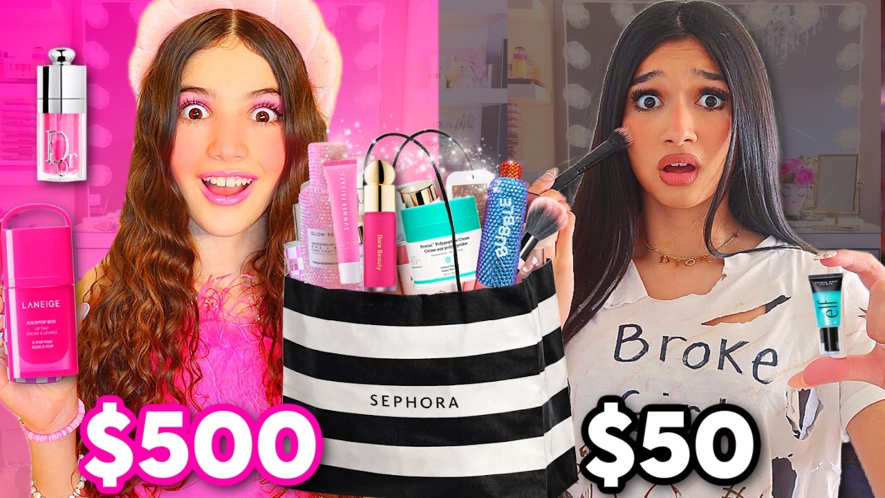 $50 vs $500 Makeup & Skincare Challenge